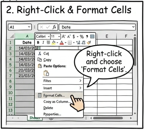 Step 2: Format Cells